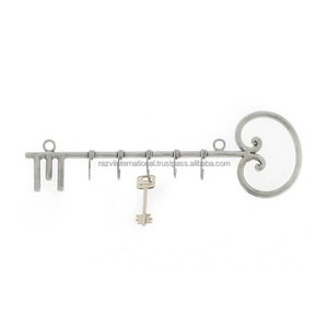 Cintres muraux en fil de fer enduit de poudre blanche à un niveau pour vêtements suspendus dans une armoire, une cuisine, une salle de bain ou un salon - Product Image 6