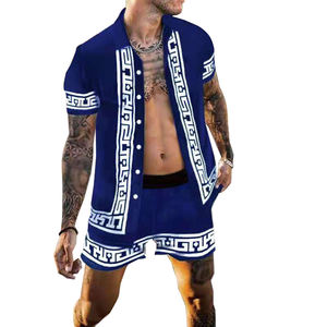 <b>Men's</b> Sets Short Sleeve Shirt and Shorts Summer Printing Casual Shirt Beach Two Piece Suit New Fashion <b>Clothing</b> - Product Image 3
