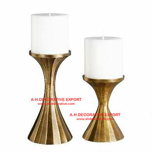 Portavelas de Aluminio Chapado en Oro para Velas de Té, Decoración de Iluminación para Bodas, Fiestas y Navidad, Ecológico, Hecho a Mano - Product Image 1