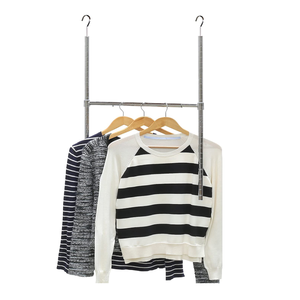Metal Closet Adjustable Organize Rods Clothes Hanger Rack Bar
