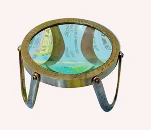 Navigation Brass Chart Map Magnifier Desk Lens Magnifying Glass Handmade Antique Pocket Magnifying Paper Glass Nautical