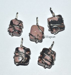 จี้ห้อยคอหินโมราแบบโรโดไนท์ - Product Image 1