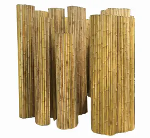 Pagar bambu asap untuk taman 100% bambu hutan alami Vietnam mudah dirakit ramah lingkungan