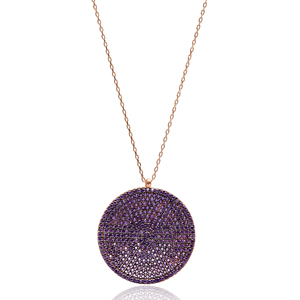 Colgante de plata de ley 925 con amatista turca, joyería elegante hecha a mano - Product Image 1