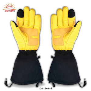 Gants chauffants en cuir rechargeables 7,4 V pour homme et femme, 3 niveaux de température, pour le cyclisme et la moto en hiver - Product Image 2