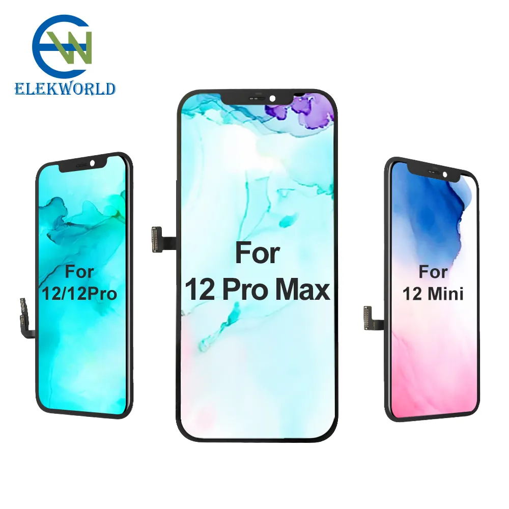 Elek world Handy-LCDs für iPhone 12 Pro Max <span class=keywords><strong>LCD</strong></span>-Touchscreen-Display OEM-montierter OLED-<span class=keywords><strong>LCD</strong></span>-Incell-TM-Ersatz