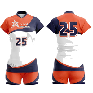 บริการ OEM ชุดวอลเลย์บอลผู้ใหญ่แบบ unisex ดีไซน์ใหม่ ราคาขายส่ง สำหรับสโมสรกีฬา พิมพ์ลายแบบ Sublimation ผ้าโพลีเอสเตอร์ 100% - Product Image 5