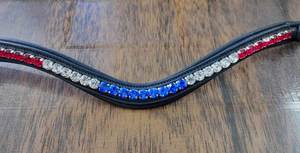 ที่มีคุณภาพสูง6มิลลิเมตรหนังคิ้วสายสบายออกแบบขี่ม้าสีแดงสีฟ้าเงินคริสตัลสีมาตรฐานถูนานาชาติ - Product Image 2