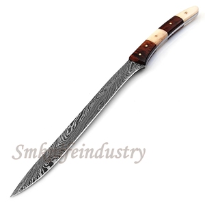 13 Inches New Style Custom Hand Forged Damascus Fillet <b>Chef</b> knife With leather Sheath cover (smk1591) - Product Image 4