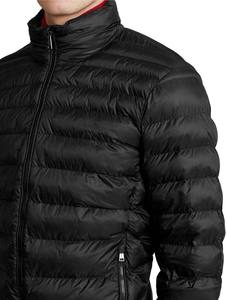 Veste matelassée pour homme avec col montant et fermeture à glissière Veste à bulles pour homme lourd avec doublure polaire chaude - Product Image 4