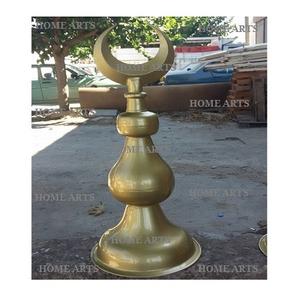 Ensemble de deux minarets de mosquée en laiton massif de tailles différentes, couleur or, minarets de mosquée en laiton pour la vente la plus importante - Product Image 5