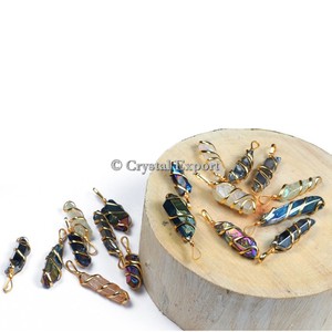 Colgantes de alambre de cristal Aura mezcla de calidad fina - Product Image 1