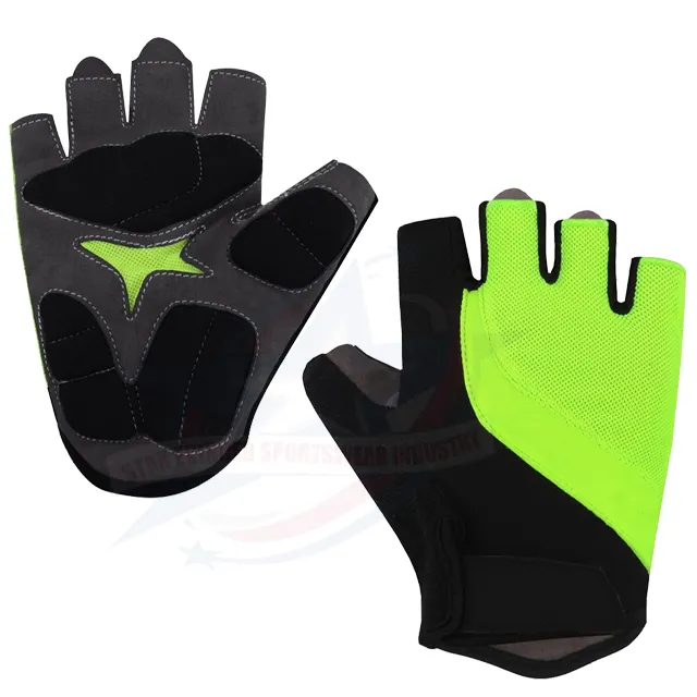 Good Quality Custom Fingerless Men's Cycling Gloves Manufacturer High Quality Gloves Gel Padded Palm Cycling Gloves
