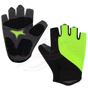 Gants de cyclisme demi-doigts personnalisés de haute qualité pour hommes avec paume rembourrée en gel pour le vélo - Product Image 1
