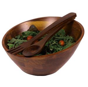 Juego de cuencos de madera de Acacia para ensalada, juego de cuencos de madera Natural hechos a mano, 100% - Product Image 1