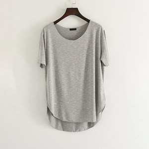 Wholesale <b>Plus</b> <b>Size</b> Women Shirts Custom Clothes Manufacturer Woman <b>Top</b> Fashionable Loose Fit Cotton T Shirt - Product Image 4