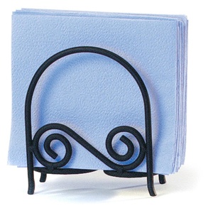 Black Scroll Arch Napkin Holder Wedding Hotel Bar Room Tissue Box Holder - Product Image 1