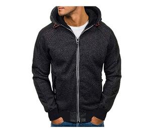 Vestes de fitness zippées en coton spandex de haute qualité pour hommes - Product Image 1