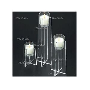 เชิงเทียนอะคริลิคพร้อมเชิงเทียนทรงกลมคุณภาพพิเศษสำหรับจัดงานแต่งงานและตกแต่งโรงแรม - Product Image 4