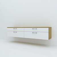 Meuble TV intelligent et flottant, Console de rangement des médias, nouveau modèle
