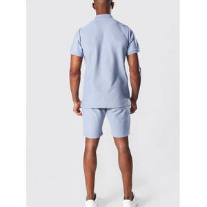 Vendeur de vêtements séchage rapide été hommes tenue deux pièces shorts et t-shirt ensembles rue décontracté 2 pièces pantalon t-shirt hommes ensembles 2024 - Product Image 6