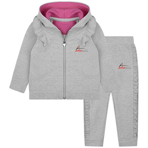 Chándal informal de algodón con estampado para niños, capucha de lana con cierre de cremallera, a la venta - Product Image 1