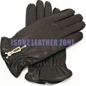 Gants en cuir de mouton véritable faits à la main ISONZ pour hommes, noirs et marron, écologiques, respirants, thermiques, utilisables en toutes saisons - Product Image 1