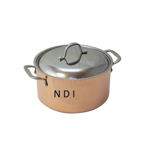 Forma personalizada Servidor de alimentos de buena calidad Olla de metal de cobre para cocina Catering Usado Estilo estándar Buffet Cocinar Comida Servir Olla - Product Image 3