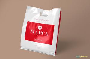 Bolsas de regalo troqueladas de PVC de alta calidad, fuelle lateral y bolsa con cremallera con impresión de huecograbado para embalaje de supermercado y uso de ropa - Product Image 4