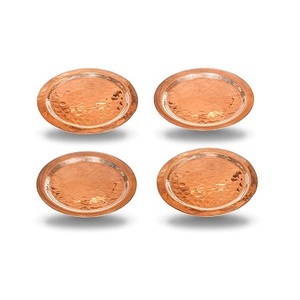 ชุดถาดรองแก้วทรงกลมทำด้วยมือชุดถาดรองแก้วโลหะพร้อมขาตั้ง - Product Image 4