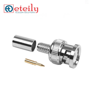 Connecteur mâle BNC nickelé de haute qualité pour câble RG213 ETEILY fabriqué en Inde
