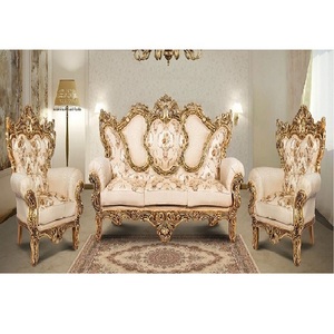 Ensemble de canapés de style indien Maharaja, style classique, salon, meubles Maharaja, sculpture sur bois, canapé de luxe pour la maison, États-Unis - Product Image 1