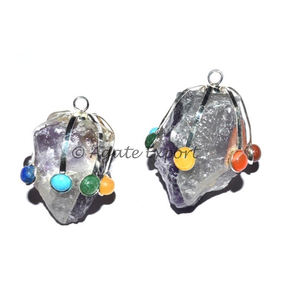 Pendentif Améthyste Chakra Brut Bijoux en pierre de guérison Chakra - Product Image 1