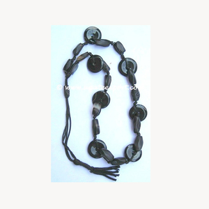 Collar Étnico Unisex de Moda con Cuentas de Ágata Plateadas/Doradas - Product Image 2