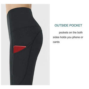 Mallas de cintura alta personalizadas para mujer, mallas para gimnasio, yoga, entrenamiento, deporte, cintura cruzada - Product Image 5