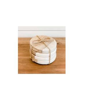 Posavasos de mármol y madera de forma redonda respetuosos con el medio ambiente, conjunto de posavasos de madera, tamaño personalizado y precio barato para la venta - Product Image 6