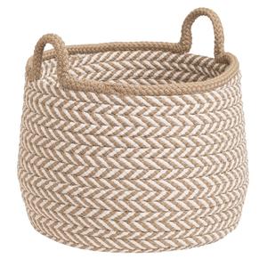 Living Room Decorative <b>Woven</b> Jute Laundry Cotton Rope Storage <b>Basket</b> Manufacturer - Product Image 4