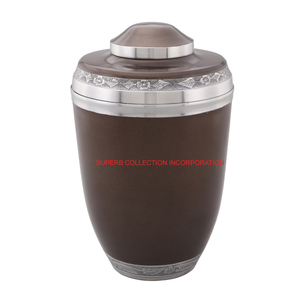 Urnas de Cremación Europeas de Latón, Diseño Personalizado en Plata y Marrón, Hechas a Mano, Proveedores Mayoristas, Ecológicas, Duraderas y Personalizables - Product Image 1