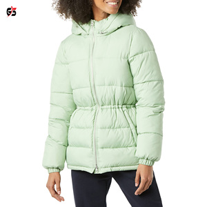 Nouveauté Vestes matelassées style femme Saison hivernale Logo de marque personnalisé Sweat à capuche zippé Produit léger et respirant - Product Image 2