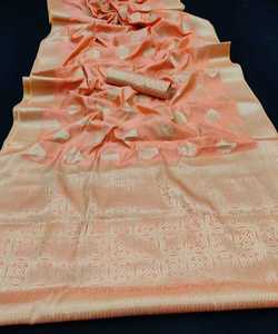 Banarasi Seda Sarees Fiesta Desgaste Boda Indio Étnico - Product Image 2