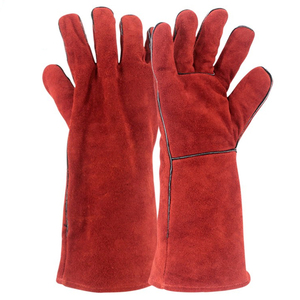 Gants de soudage en cuir personnalisés unisexe confortable hommes femmes manchette longue vêtements de travail gant de soudage mâle - Product Image 1