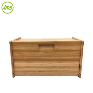 Boîte à pain en bambou avec porte, comptoir de salle à manger - Product Image 1