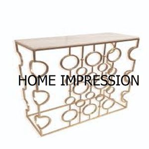 La plus haute qualité grande pièce maîtresse en métal coulé moderne Console Table pour la maison salon décor Console Table à bon prix - Product Image 4