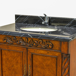 Tocador Arnatti de Caoba con Diseño Clásico Tallado en Madera, Tapa de Mármol, Mueble para Dormitorio, Hogar u Hotel, Certificado SVLK - Product Image 3