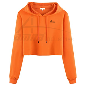 Sudadera corta con capucha para mujer, de Color brillante, personalizada - Product Image 1