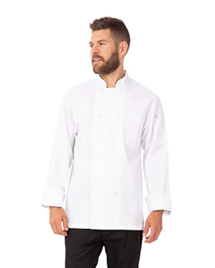 Uniforme de chef con botones para hotel, abrigo de chef de media manga - Product Image 6