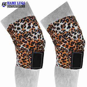 Enveloppe de genou en coton, support élastique pour l'haltérophilie, l'haltérophilie et les entraînements de gymnastique | Design imprimé pour la protection du fitness - Product Image 6