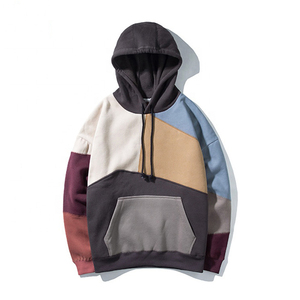 Sudadera con capucha personalizada para hombre, jersey con capucha de trabajo informal, nuevo estilo, bloque de Color, manga larga, jersey de invierno bordado liso teñido - Product Image 4