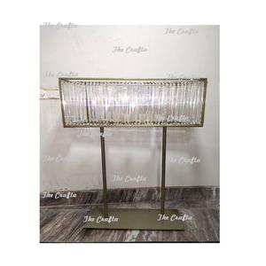 Centro de mesa decorativo de hierro y cristal, centro de mesa de tamaño y forma personalizado para decoración del banquete de boda - Product Image 5