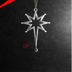 Adornos colgantes de Navidad de metal moderno adorno de árbol de Navidad hecho a mano para decoración de boda de Navidad 2025 - Product Image 2